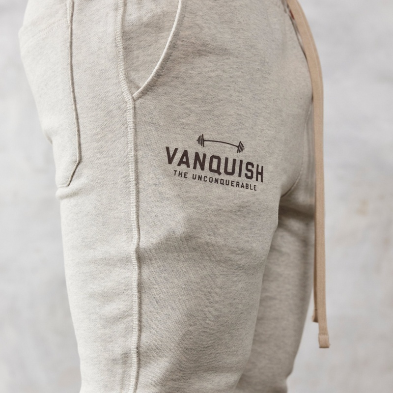 Vanquish Fitness Oat Marl Unconquerable Tapered Sweatpants Oat Marl | GIXR89713