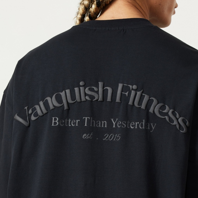 Vanquish Fitness Restore Black Oversized T Shirt Black | PEIX96452