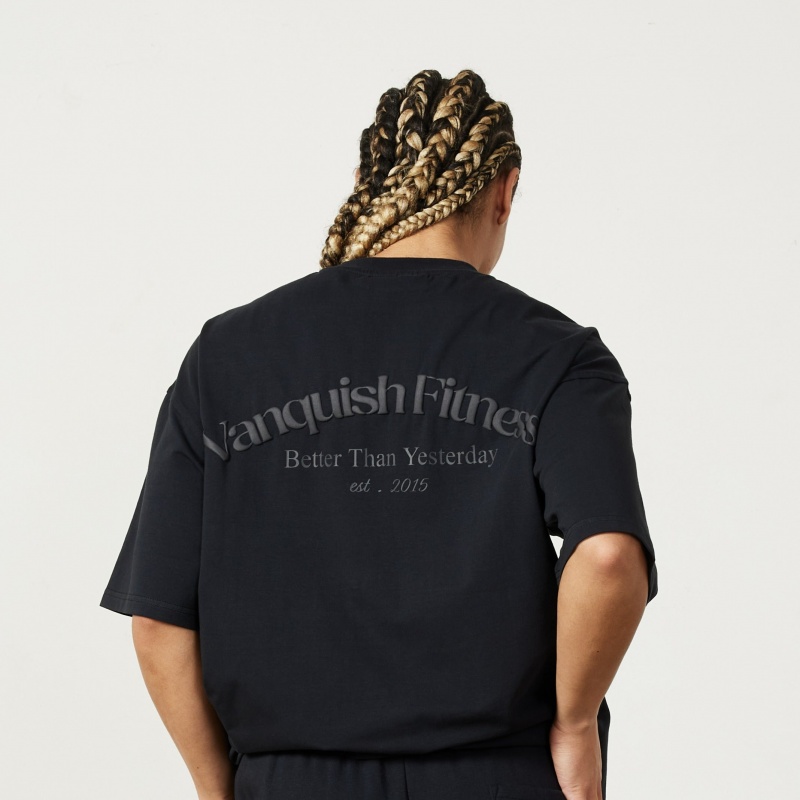 Vanquish Fitness Restore Black Oversized T Shirt Black | PEIX96452