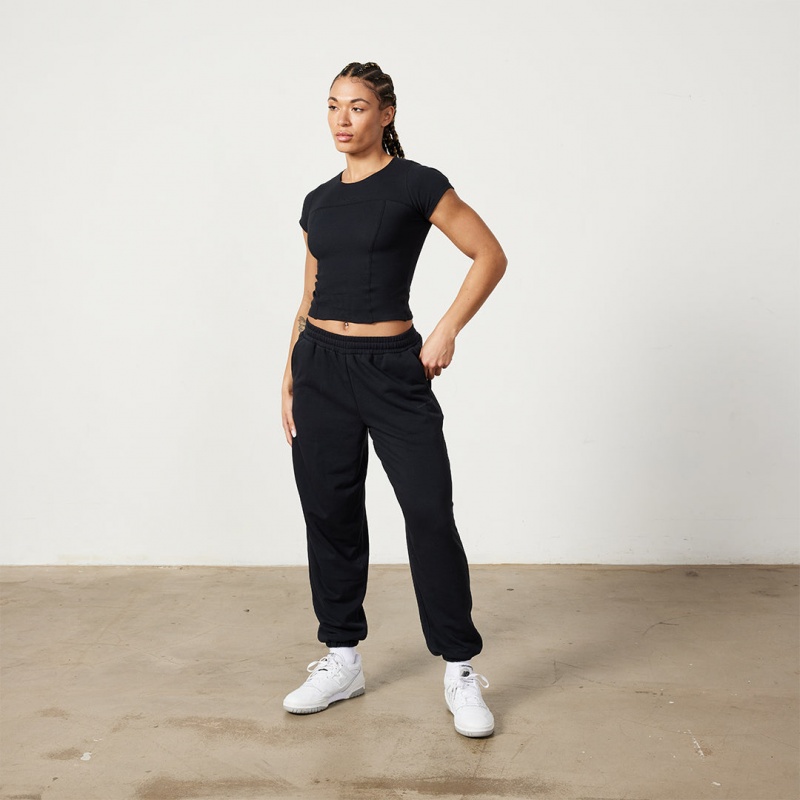 Vanquish Fitness Restore Black Oversized Sweatpants Black | KSXO78413