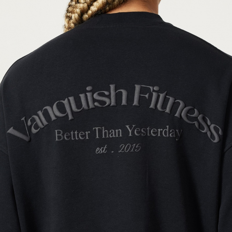 Vanquish Fitness Restore Black Sweatshirt Black | LAOG98547