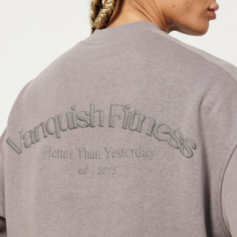 Vanquish Fitness Restore Cinder Brown Sweatshirt Cinder Brown | CMYF47803