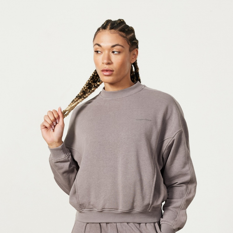 Vanquish Fitness Restore Cinder Brown Sweatshirt Cinder Brown | CMYF47803