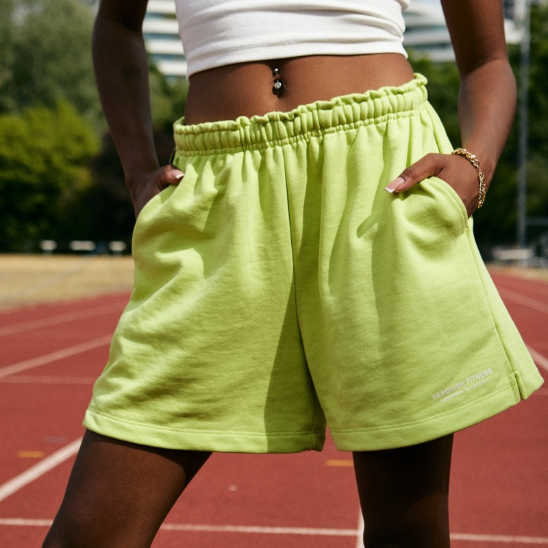 Vanquish Fitness Sport Lime Green Shorts Green | HICX03964