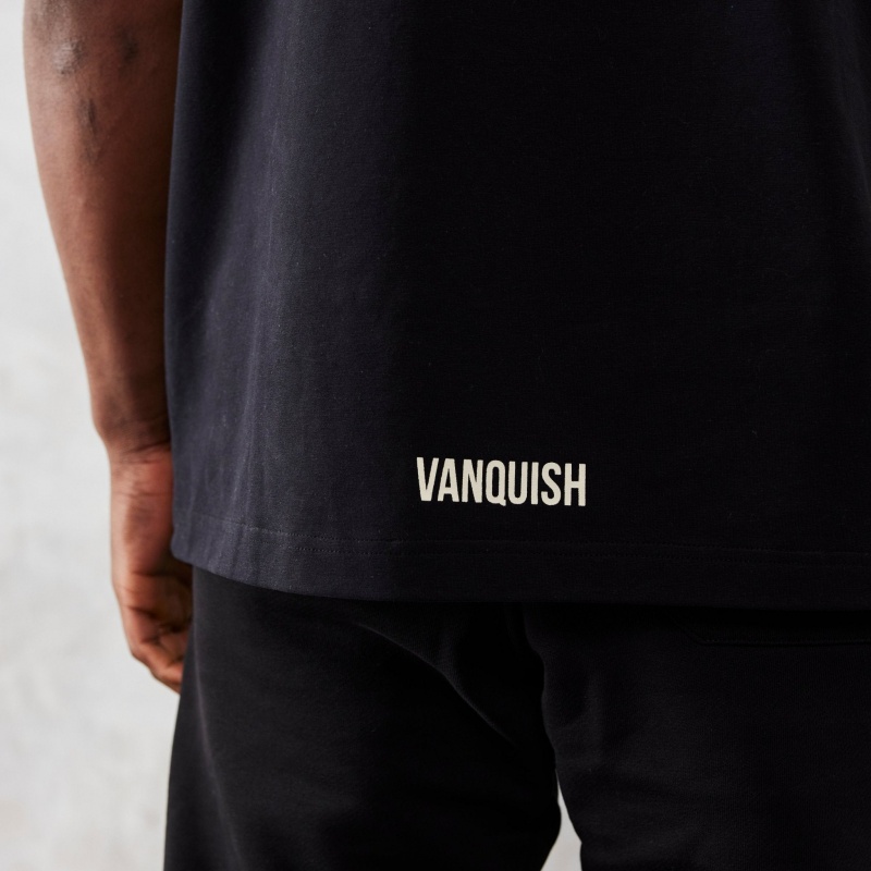 Vanquish Fitness TSP Black Dobermann Oversized T Shirt Black | QGAI10278