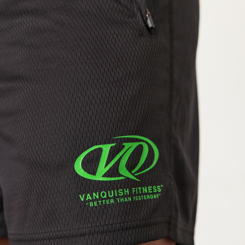 Vanquish Fitness TSP Black Racing Mesh Shorts Black | CJQX08697