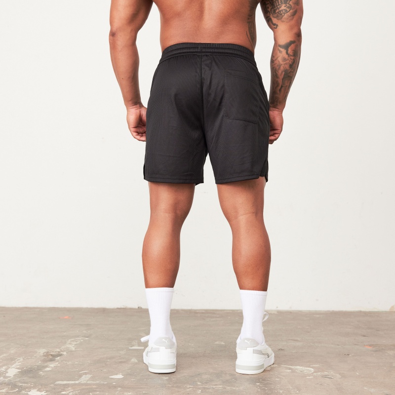 Vanquish Fitness TSP Black Racing Mesh Shorts Black | CJQX08697