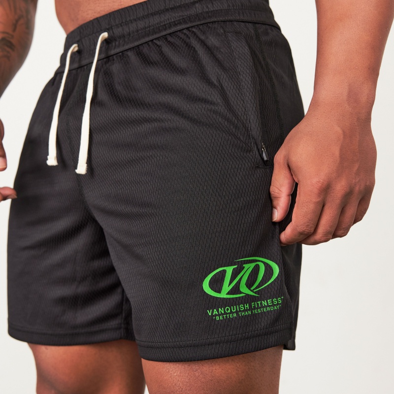 Vanquish Fitness TSP Black Racing Mesh Shorts Black | CJQX08697