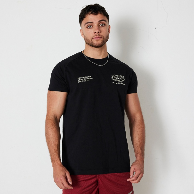 Vanquish Fitness TSP Black Worldwide Fitted T Shirt Black | RJOV46531