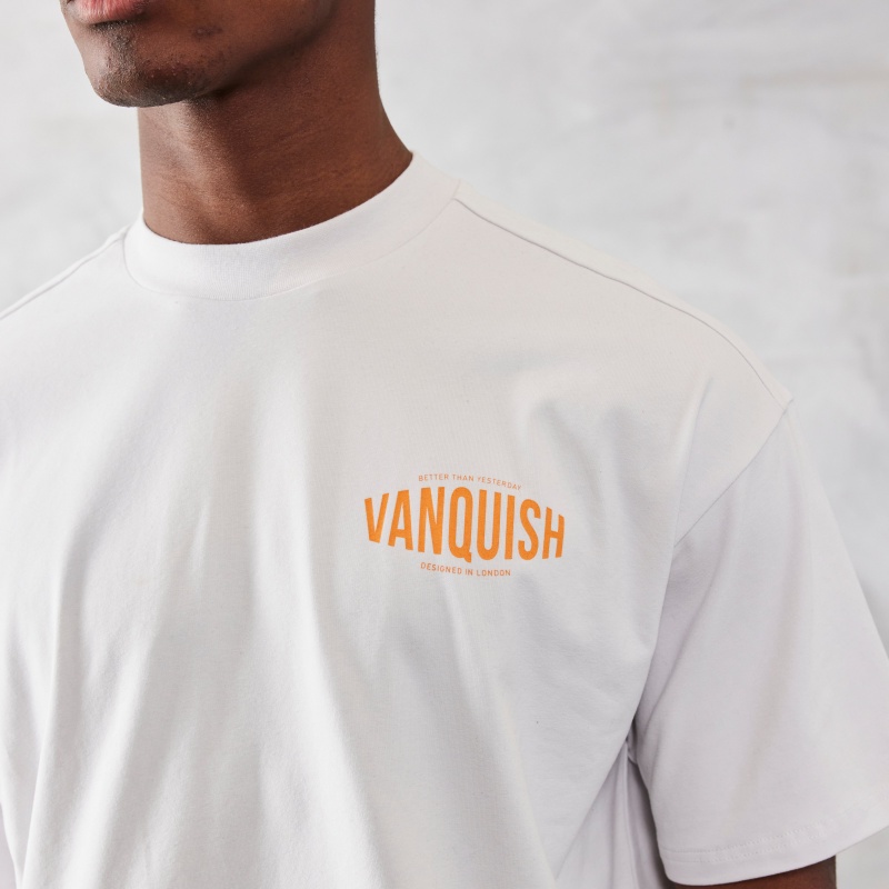 Vanquish Fitness TSP Cloud White Undeniable Oversized T Shirt White | QZGC68342