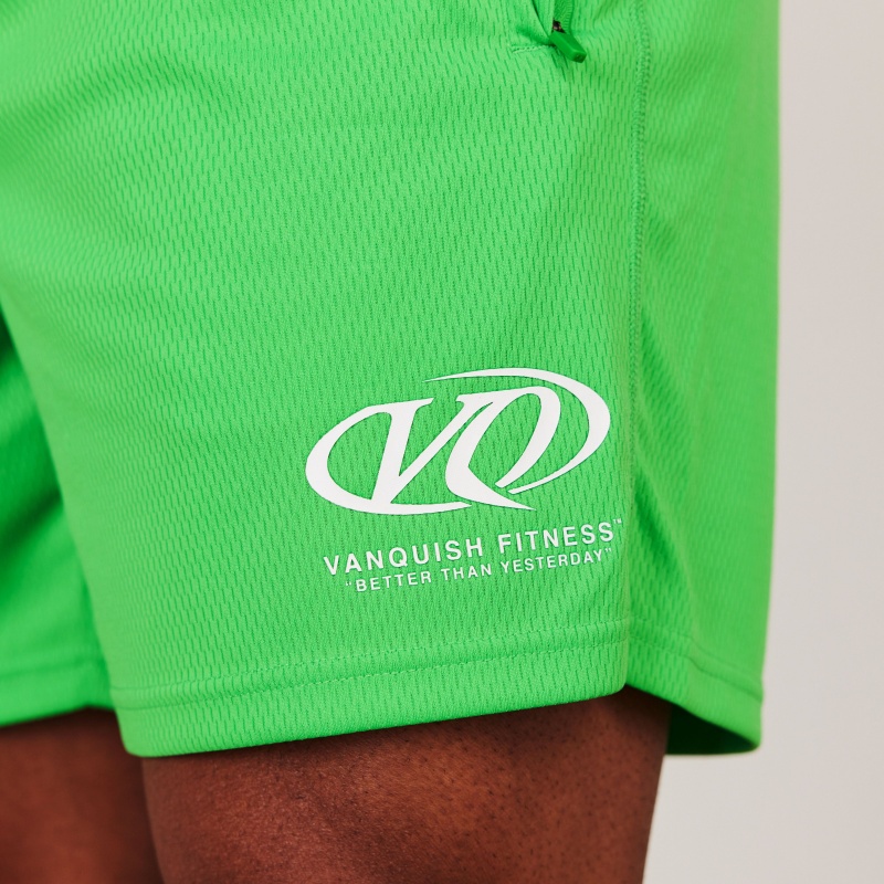 Vanquish Fitness TSP Neon Green Racing Mesh Shorts Neon Green | NHBU05137