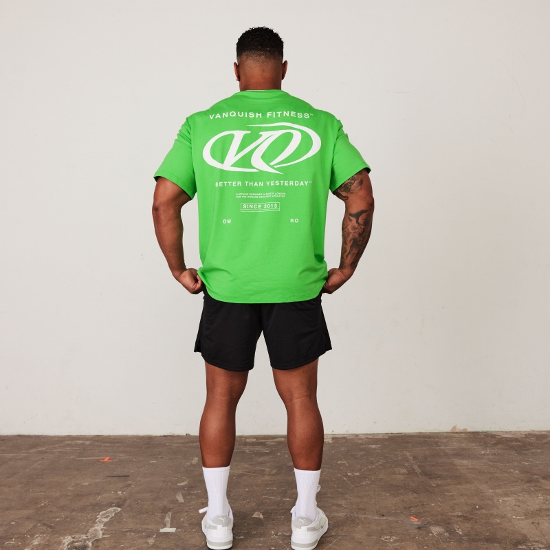 Vanquish Fitness TSP Neon Green Racing Oversized T Shirt Neon Green | LVES21567