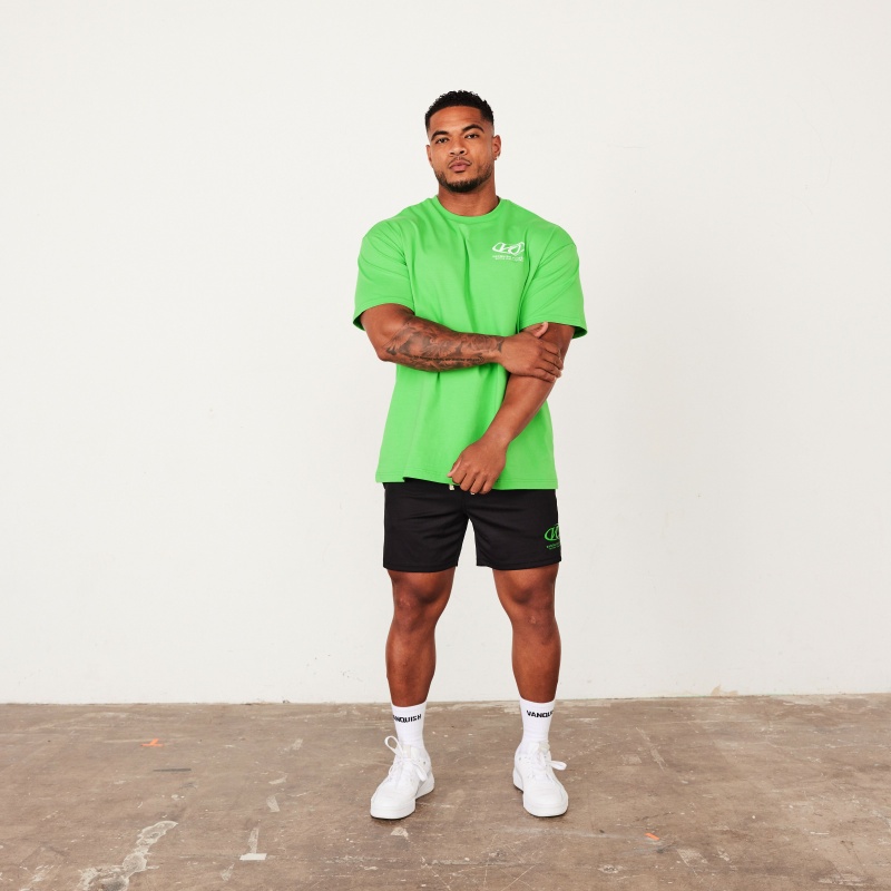 Vanquish Fitness TSP Neon Green Racing Oversized T Shirt Neon Green | LVES21567