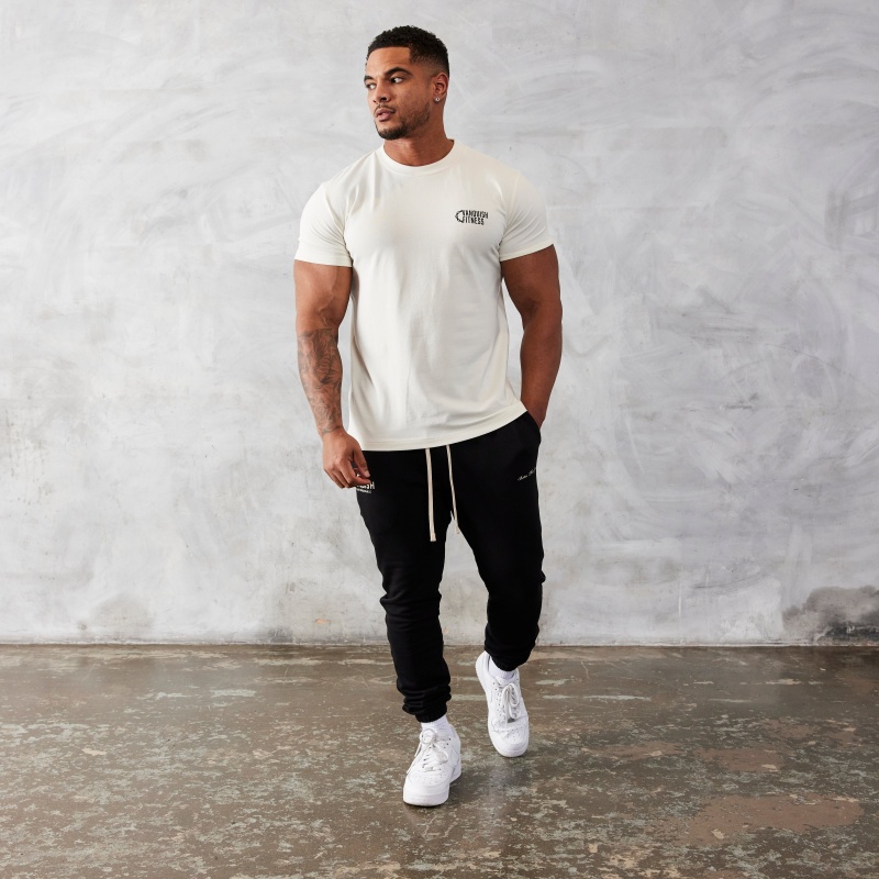 Vanquish Fitness TSP Vintage White Discipline Fitted T Shirt White | BDUX34786