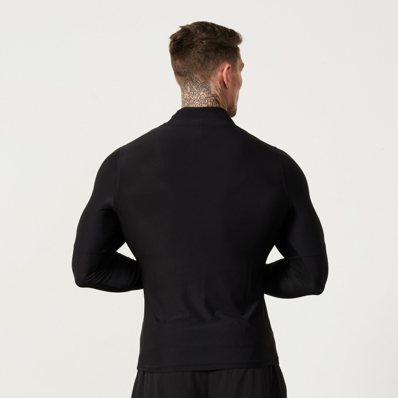 Vanquish Fitness Utility Black 1/4 Zip Training Top Black | PTGA76910