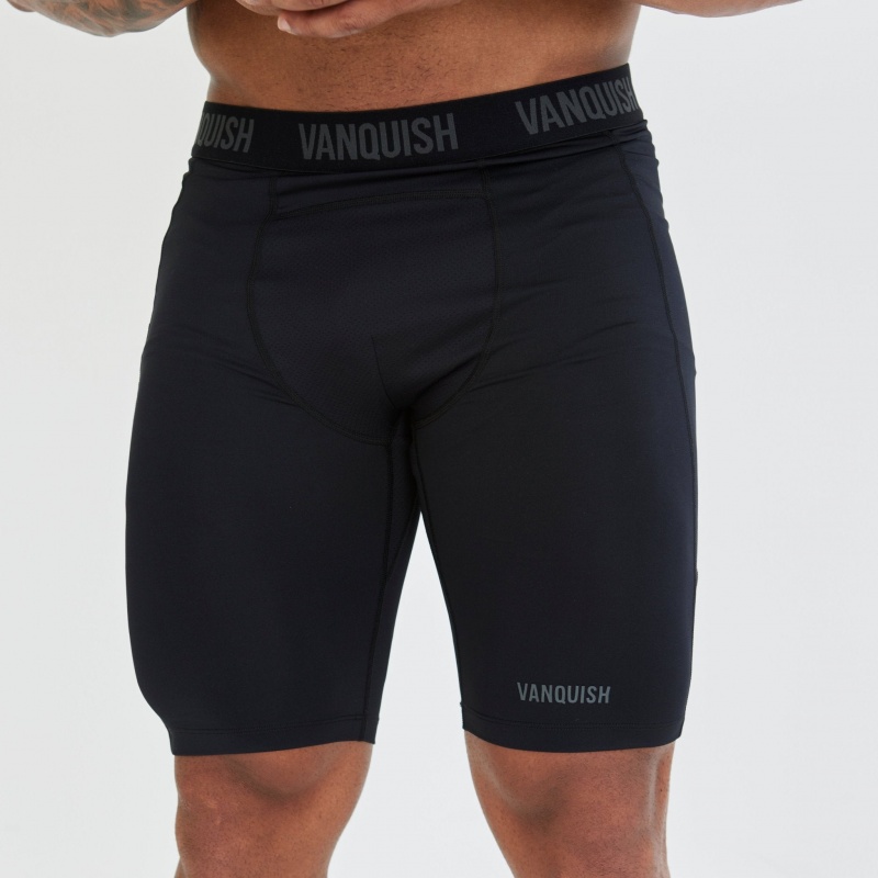 Vanquish Fitness Utility Black Base Layer Shorts Black | ZJRL84706