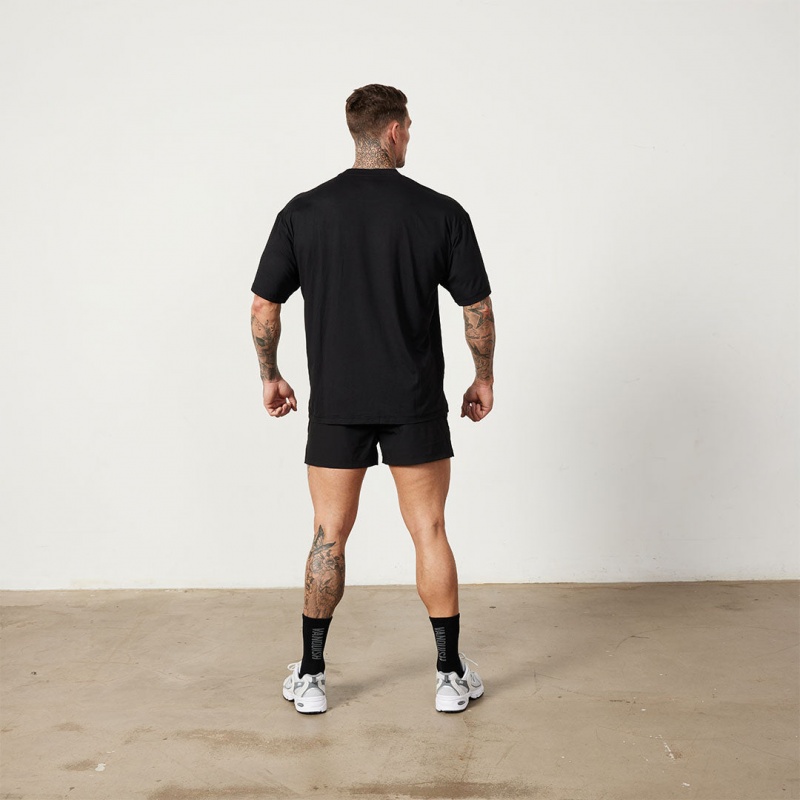 Vanquish Fitness Utility Black Oversized T Shirt Black | XNHU46750