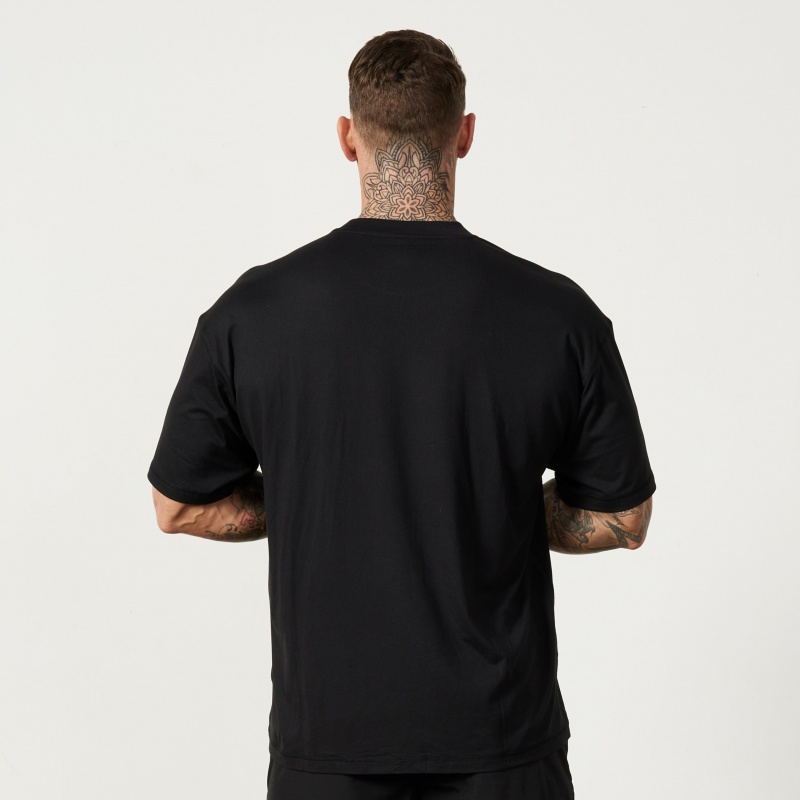 Vanquish Fitness Utility Black Oversized T Shirt Black | XNHU46750