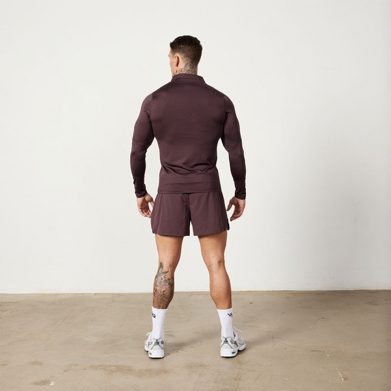 Vanquish Fitness Utility Plum 1/4 Zip Training Top Plum | GQNY91503