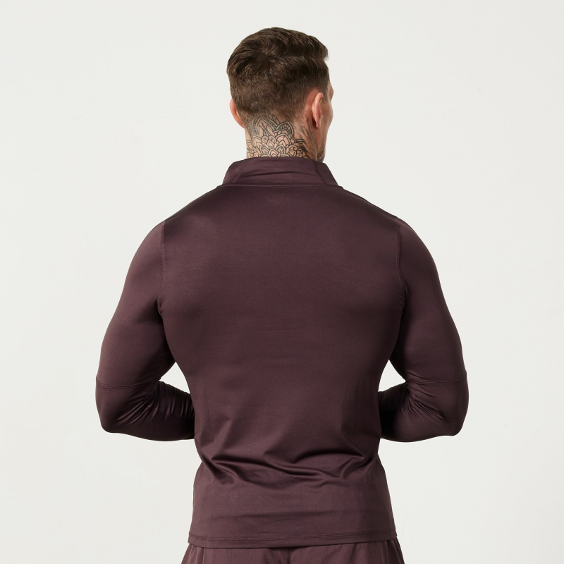 Vanquish Fitness Utility Plum 1/4 Zip Training Top Plum | GQNY91503