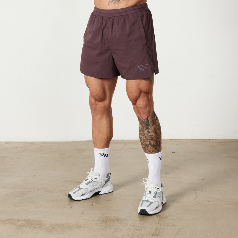 Vanquish Fitness Utility Plum Performance Shorts Plum | LMWG87065