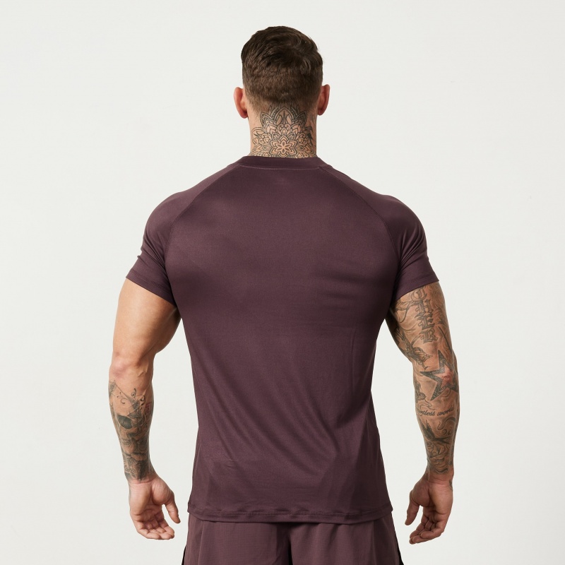 Vanquish Fitness Utility Plum T Shirt Plum | BDRI53847