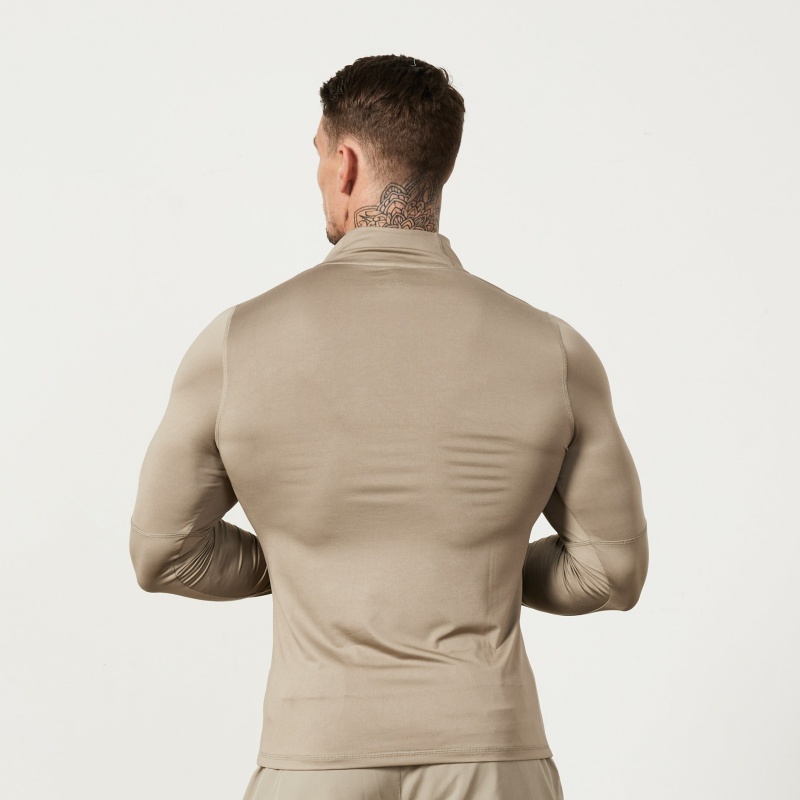 Vanquish Fitness Utility Stone 1/4 Zip Training Top Stone | KDHA49521