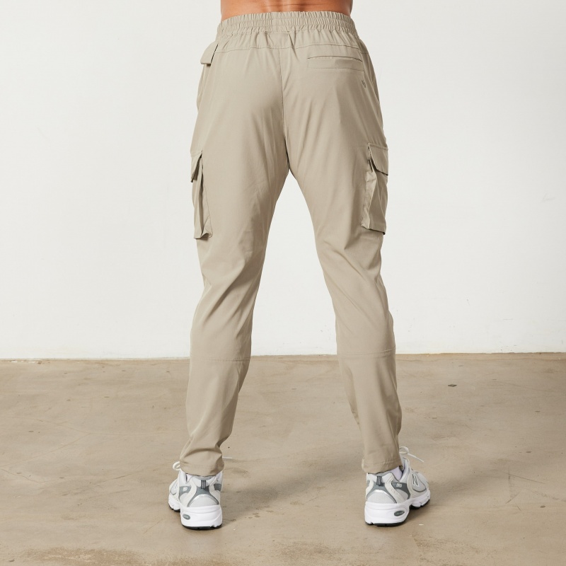 Vanquish Fitness Utility Stone Tapered Cargo Pants Stone | ZJQT36274