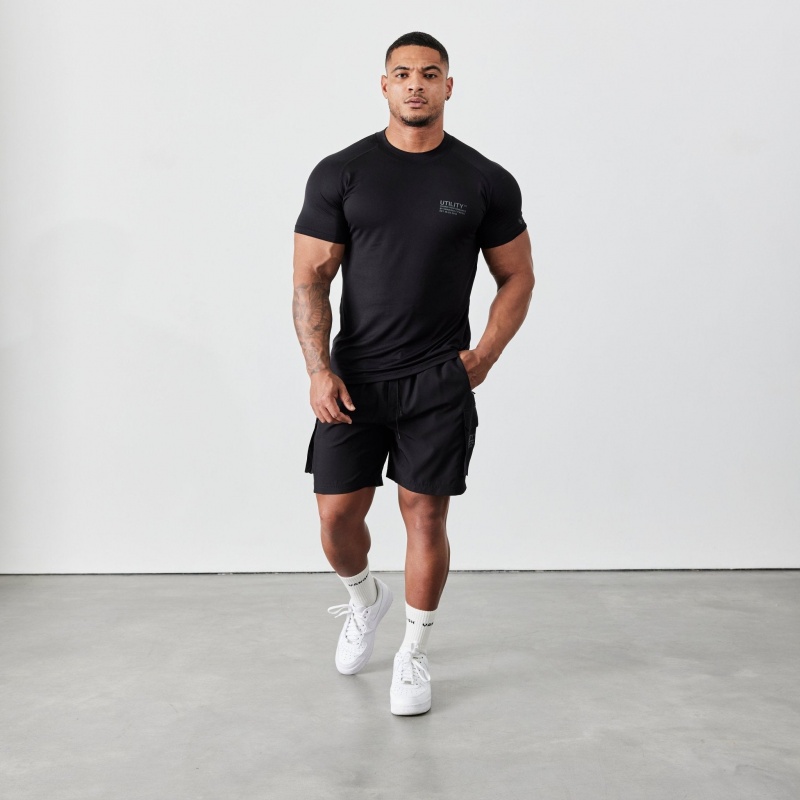 Vanquish Fitness Utility V2 Black Cargo Shorts Black | KFYC21846