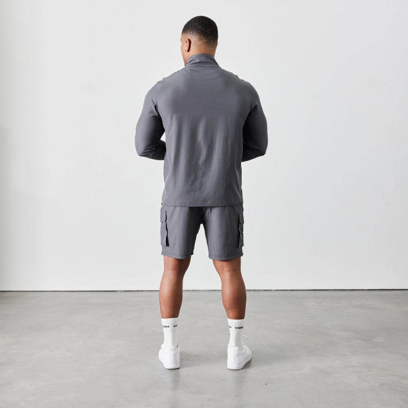 Vanquish Fitness Utility V2 Grey Cargo Shorts Grey | SVKQ19736