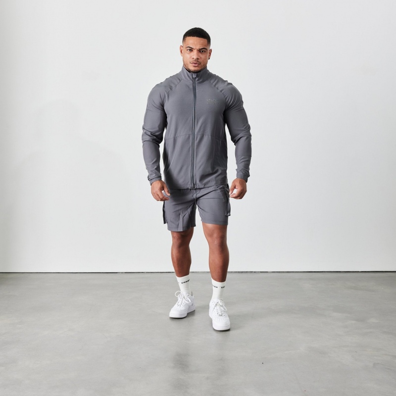 Vanquish Fitness Utility V2 Grey Cargo Shorts Grey | SVKQ19736