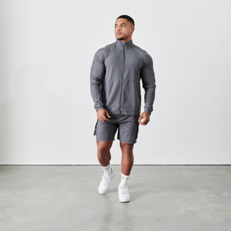 Vanquish Fitness Utility V2 Grey Cargo Shorts Grey | SVKQ19736