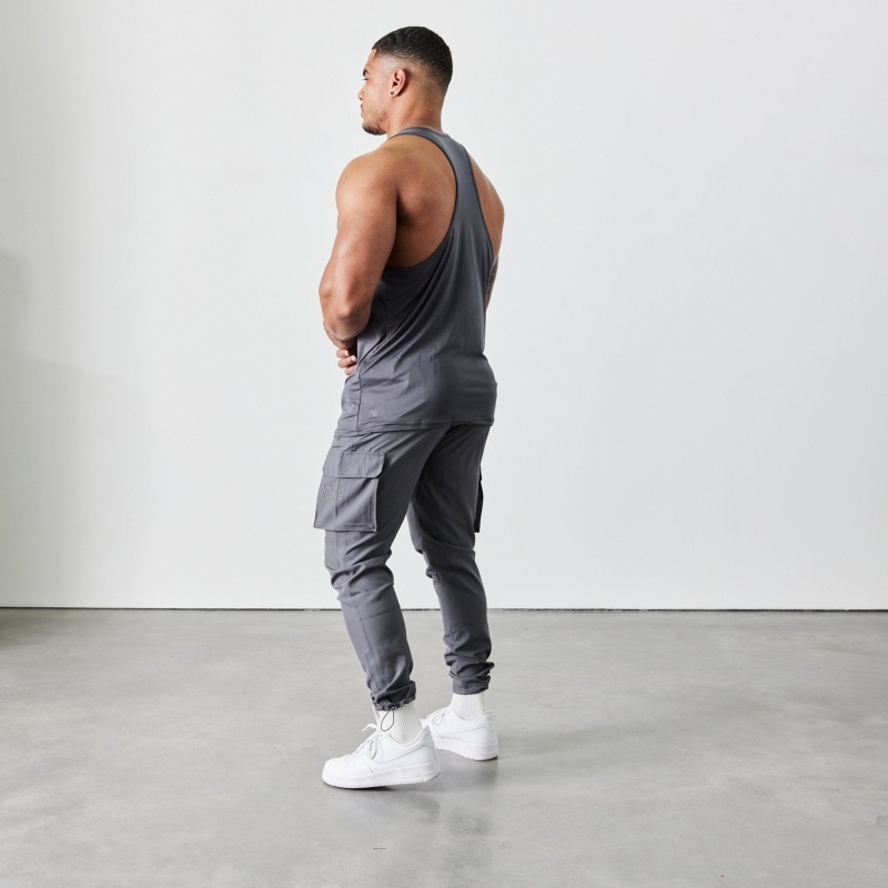 Vanquish Fitness Utility V2 Grey Tapered Cargo Pants Grey | LOME81043