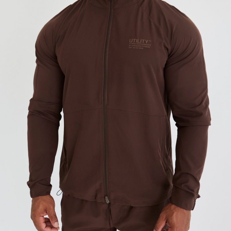 Vanquish Fitness Utility V3 Brown Jacket Brown | QCMP71034