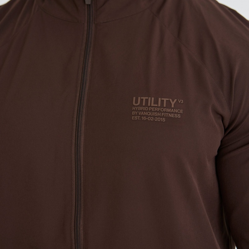 Vanquish Fitness Utility V3 Brown Jacket Brown | QCMP71034