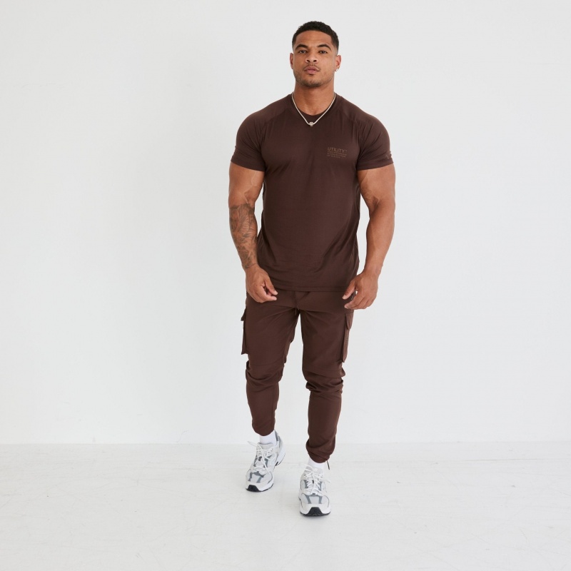 Vanquish Fitness Utility V3 Brown T Shirt Brown | OFGM86370