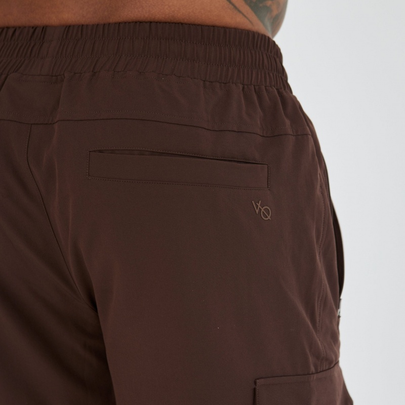 Vanquish Fitness Utility V3 Brown Tapered Cargo Pants Brown | INPJ79604