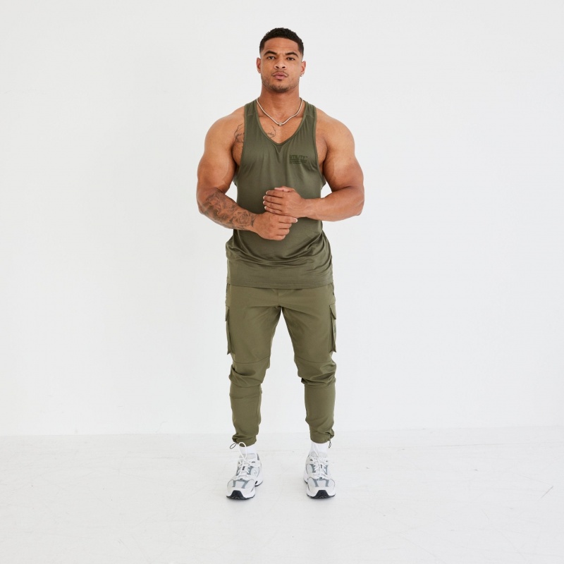 Vanquish Fitness Utility V3 Khaki Tank Khaki | OCAS93175