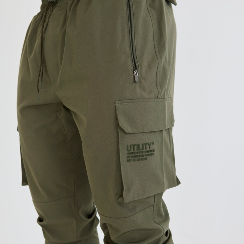 Vanquish Fitness Utility V3 Khaki Tapered Cargo Pants Khaki | ISMG83925