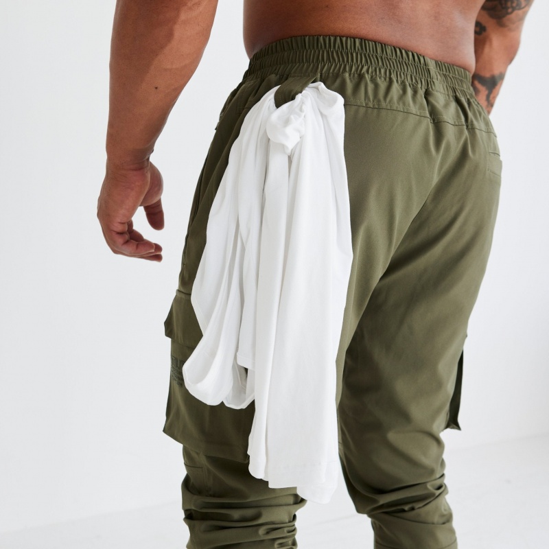 Vanquish Fitness Utility V3 Khaki Tapered Cargo Pants Khaki | ISMG83925