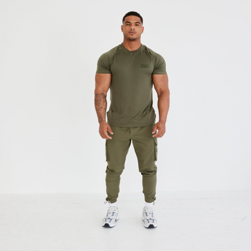 Vanquish Fitness Utility V3 Khaki Tapered Cargo Pants Khaki | ISMG83925