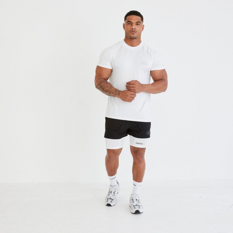 Vanquish Fitness Utility White Base Layer Shorts White | IFNG10485