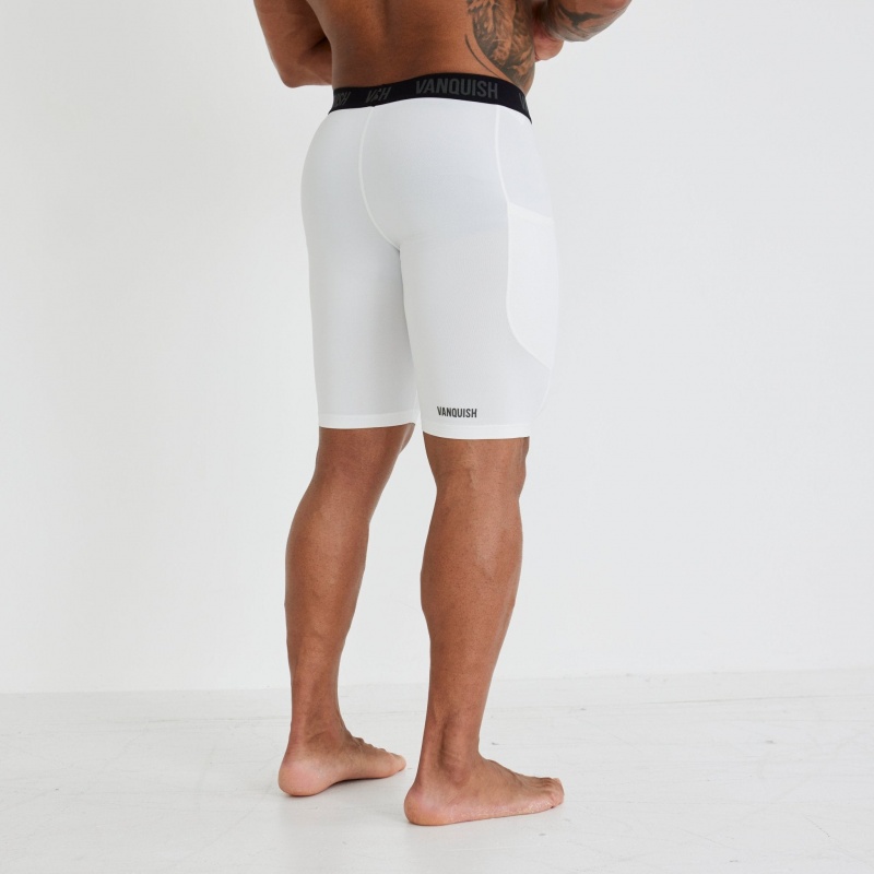 Vanquish Fitness Utility White Base Layer Shorts White | IFNG10485