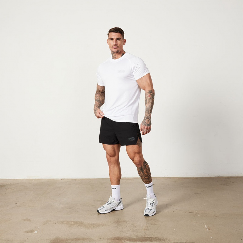 Vanquish Fitness Utility White T Shirt White | OAKQ53672