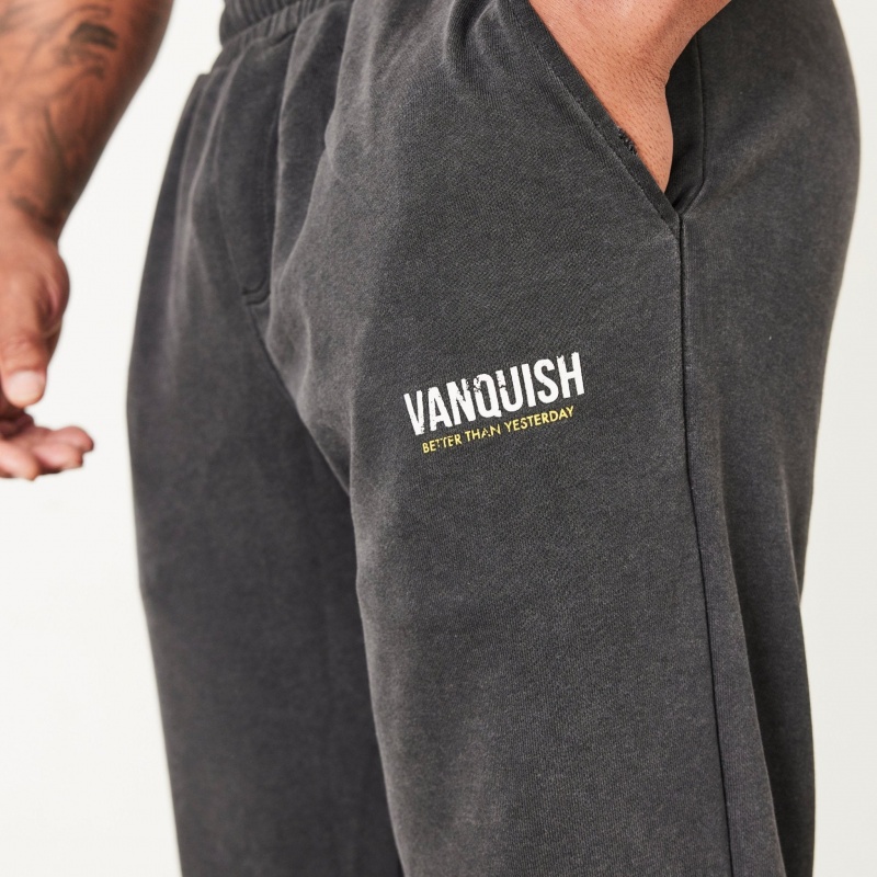 Vanquish Fitness Washed Black Oversized Sweatpants Washed Black | JSKE40719