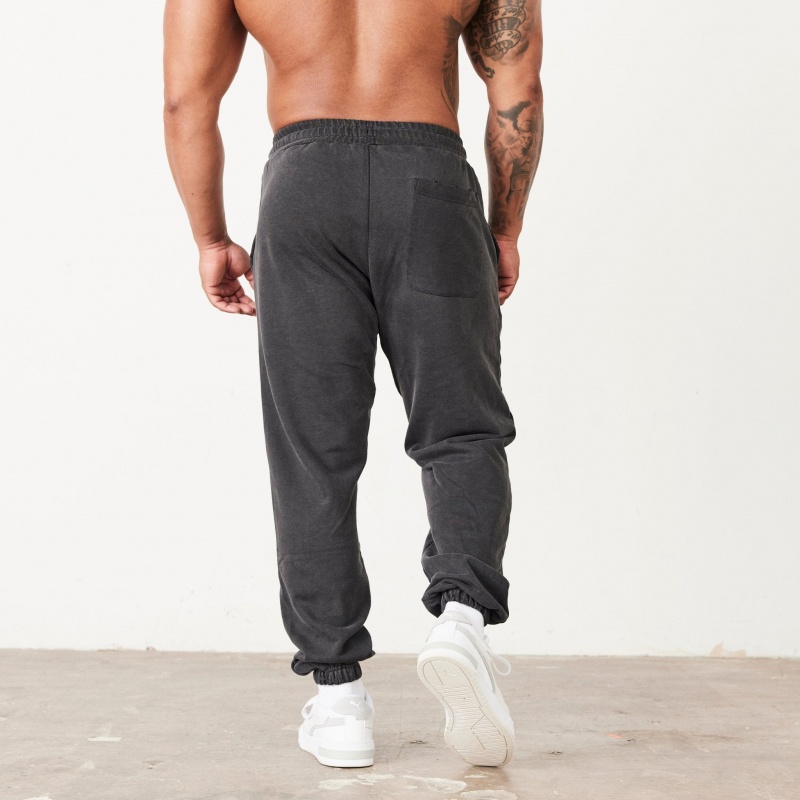 Vanquish Fitness Washed Black Oversized Sweatpants Washed Black | JSKE40719