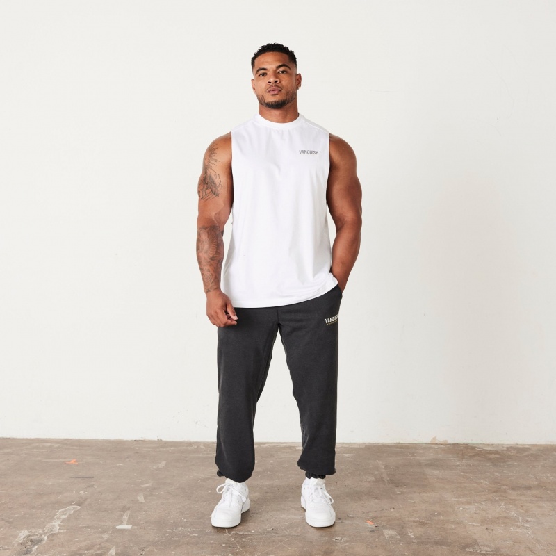 Vanquish Fitness Washed Black Oversized Sweatpants Washed Black | JSKE40719